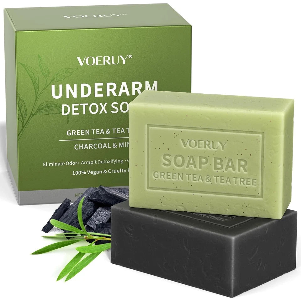 Exfoliating Detox Soap Bars with Peppermint & Tea Tree - Fresh & Radiant Skin