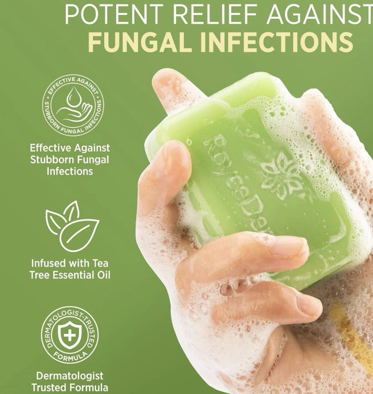 Tea Tree Oil Soap Bar - Antifungal Face & Body Wash.